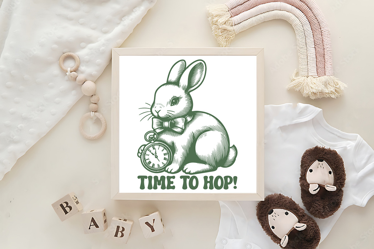 Timeless Bunny Graphic Style, an Illustration by Pixels.Craft (Photo 3 of 7)