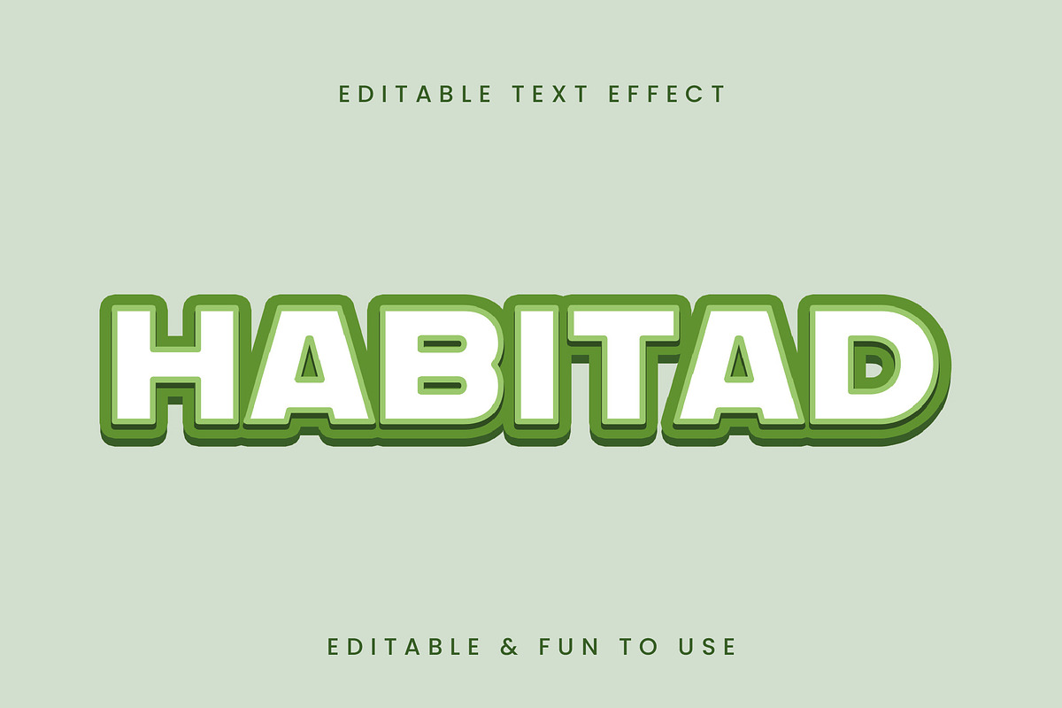 Green Outline Bold Text Effect