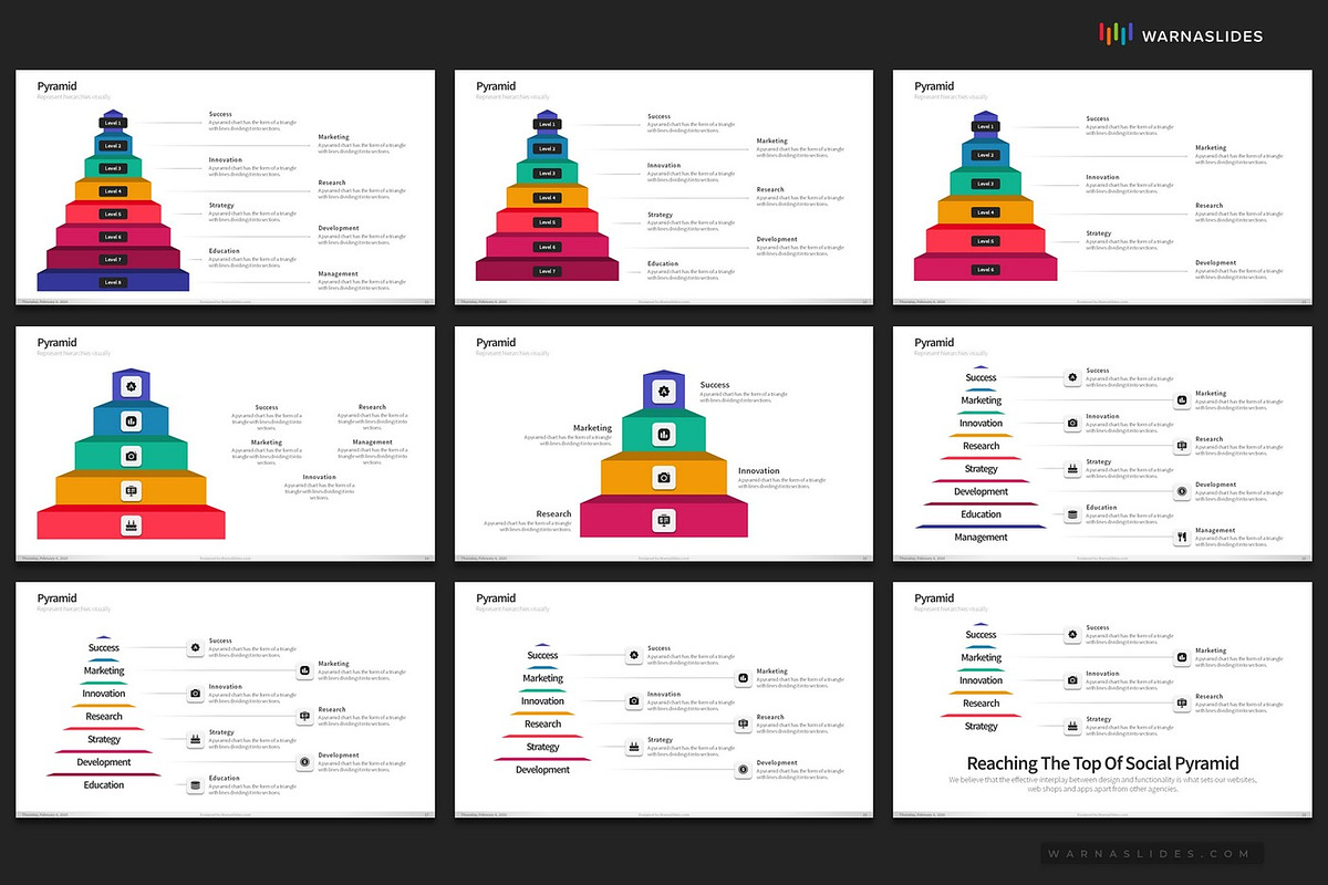 Pyramid Diagram PowerPoint Templates, a Presentation Template by Warna Works (Photo 5 of 23)
