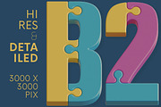 Color Puzzle - 3D Lettering, a Graphic by MIIM (Thumbnail 2 of 8)