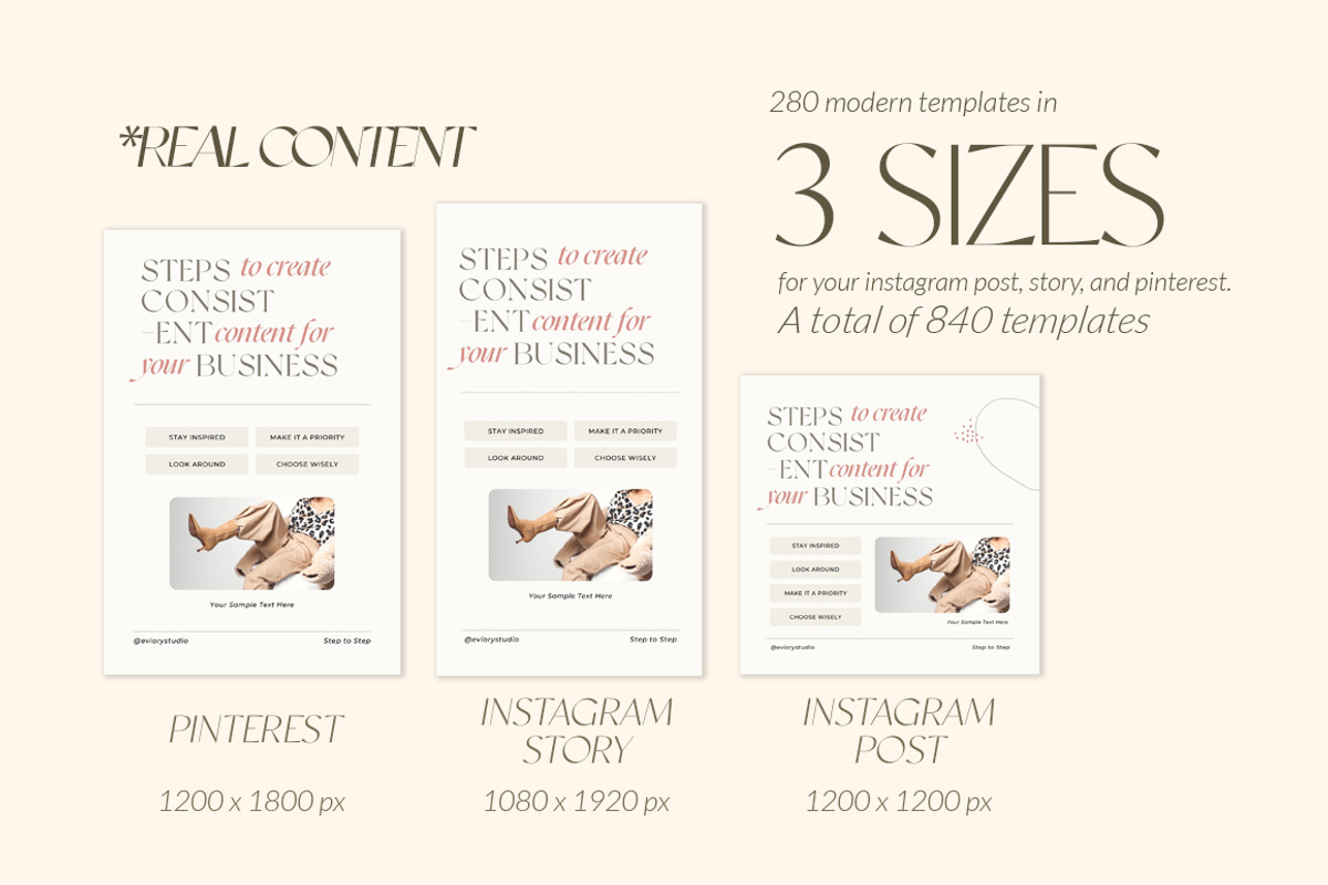 SALE Insta Ladypreneur Coach CANVA, a Social Media Template by Eviory (Photo 2 of 36)