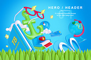 Bright Travel Items Scene Generator, a Product Mockup by mysuperproject (Thumbnail 7 of 16)