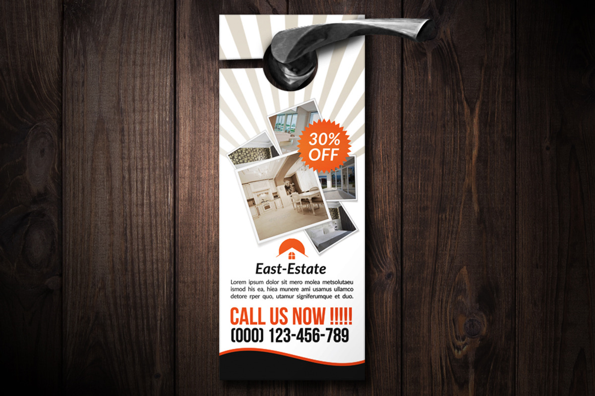 Real Estate Door Hanger, a Stationery Template by Business Flyers (Photo 1 of 3)
