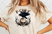 F Caw F PNG Halloween Gothic Crow, an Illustration by Craft Nest (Thumbnail 5 of 5)