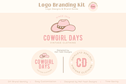 Cowgirl Hat Logo Branding Kit, a Branding & Logo Template by Hell Yeah Designs (Thumbnail 1 of 7)