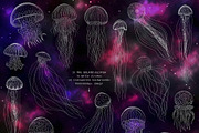 Jellyfish in the Galaxy Abstract set, a Texture Illustration by white angel arts (Thumbnail 12 of 16)