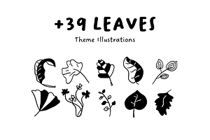 39+ Hand-Drawn Leaves Illustrations, an Object Illustration by The Journey Atelier