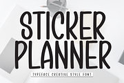 Sticker Planner | Script Font, a Script Font by Scratchones (Thumbnail 1 of 8)
