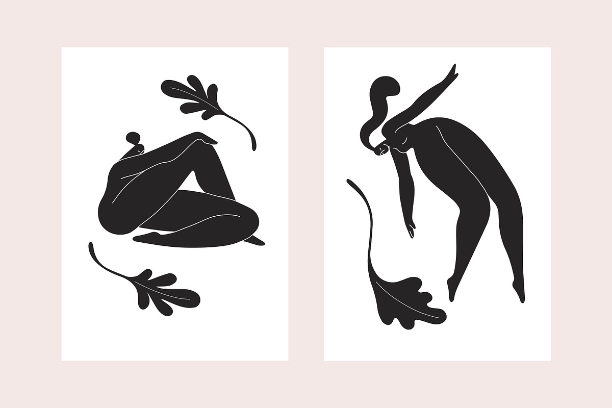 Trendy Matisse-styled posters + set, a Decorative Illustration by PaperTrident (Photo 6 of 11)