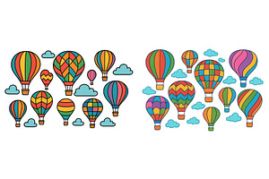 Colorful hot air balloons varying in, an Illustration by ZinetroN