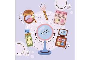 korean cosmetics designs, an Object Illustration by studiogstock