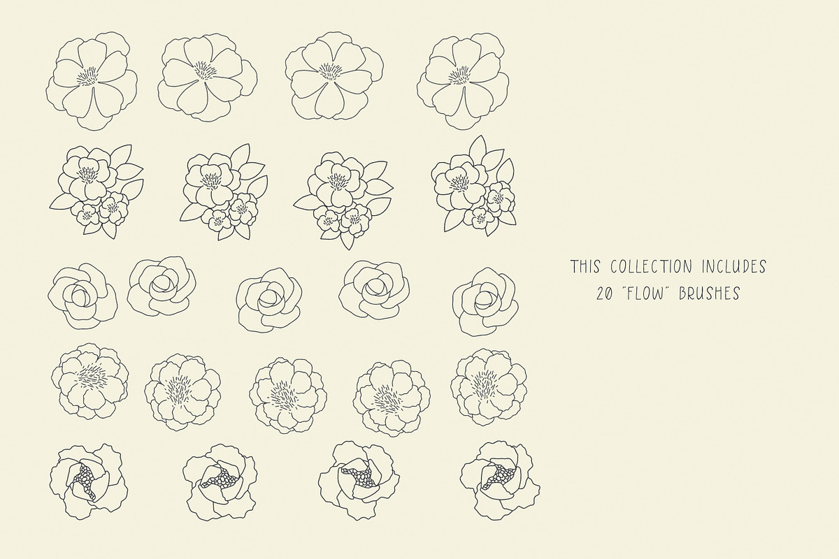 Procreate Floral Brushes, a Brush Add-On by Little Nordic Atelier (Photo 3 of 5)