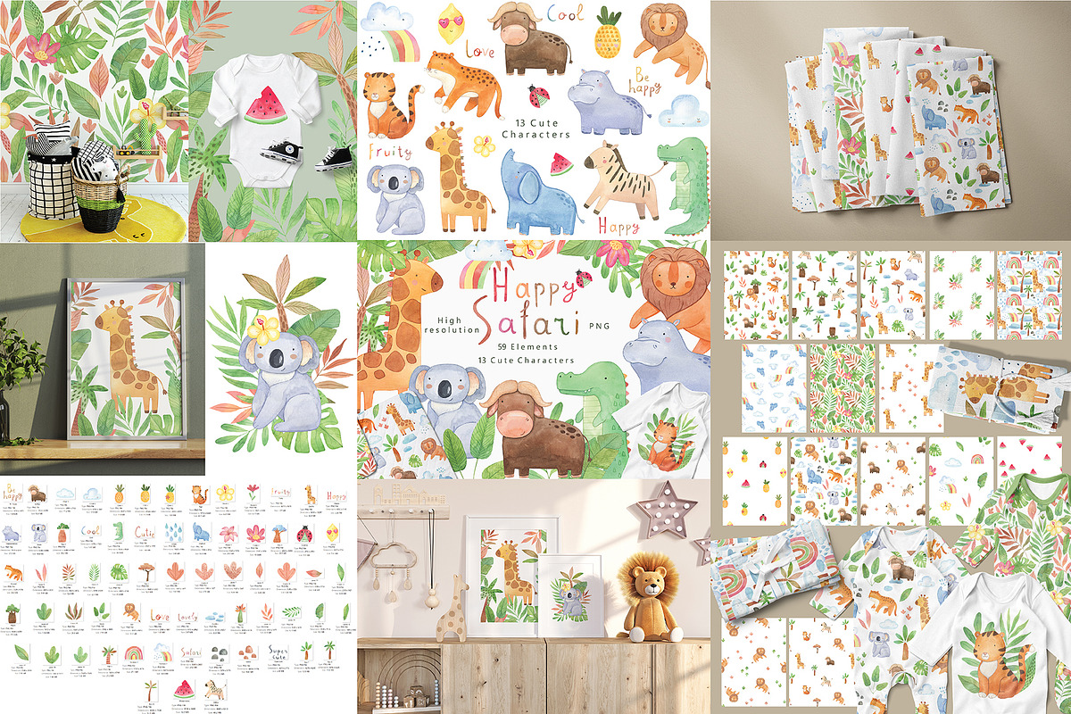 Whale shop bundle Baby animals, an Animal Illustration by OxanaTally (Photo 23 of 24)