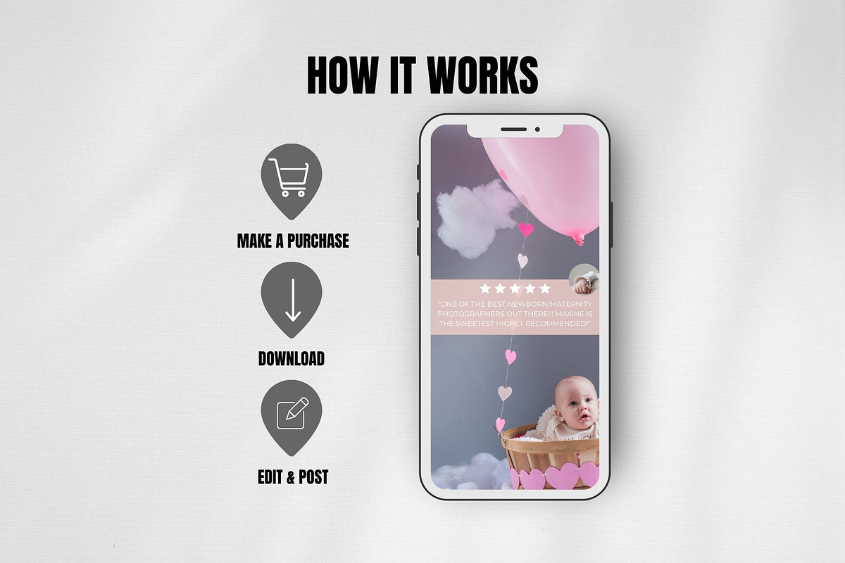 Newborn Photographer Instagram, a Social Media Template by CreativeTempHub (Photo 8 of 8)