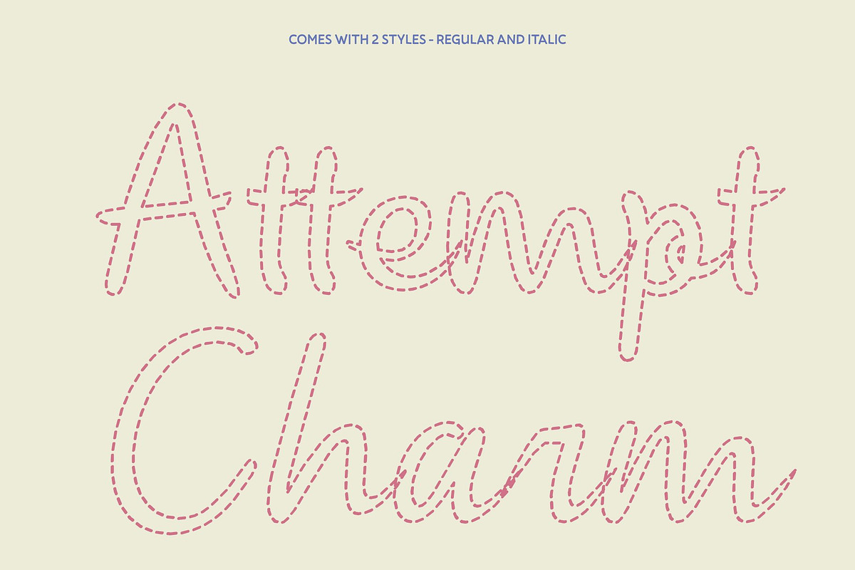 CS Ringo Dashed, a Script Font by Craft Supply Co. (Photo 3 of 8)