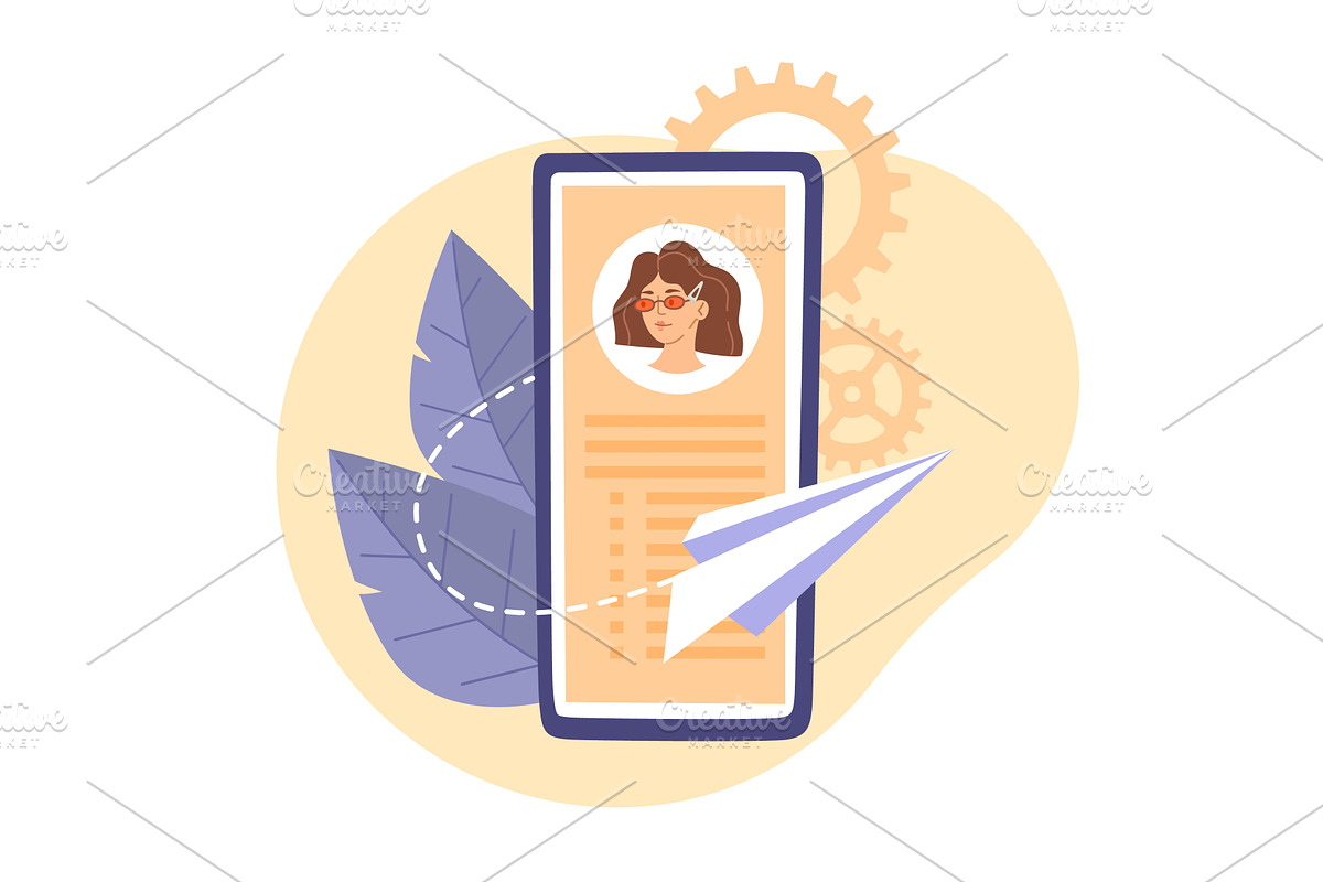 Personal profile. Sending applicant, a Technology Illustration by YummyBuum