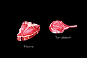 Raw Meat 12 Steak Cuts – Watercolor, an Illustration by Northink (Thumbnail 4 of 4)