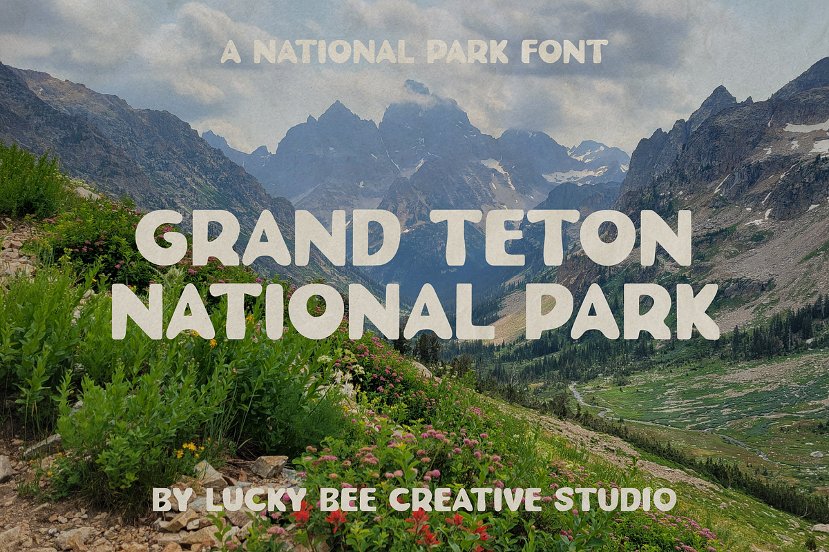 Glacier Days | Vintage, Playful Font, a Sans Serif Font by Lucky Bee Creative Studio (Photo 2 of 13)