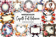 Coquette Fall Autumn Halloween Frame, an Illustration by DreamArtGraphic (Thumbnail 1 of 4)