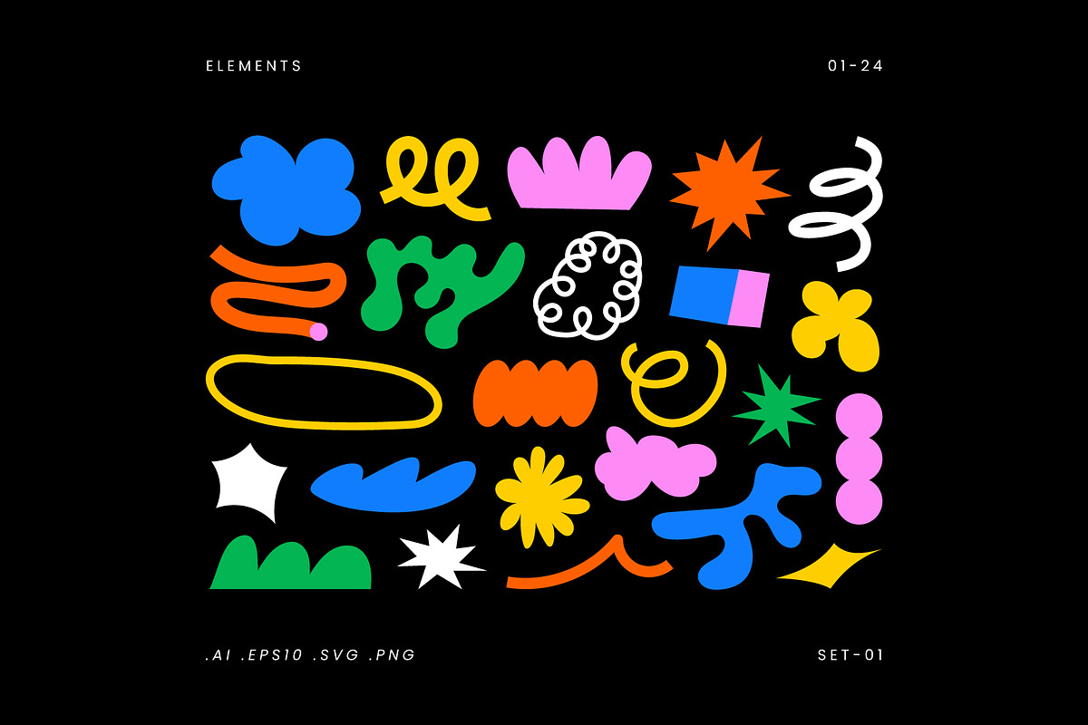 Colorful Doodle Elements, an Object Graphic by Léo Alexandre (Photo 2 of 16)