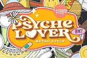 Psyche Lover - Layered Retro Font, a Serif Font by Sarid Ezra (Thumbnail 1 of 10)