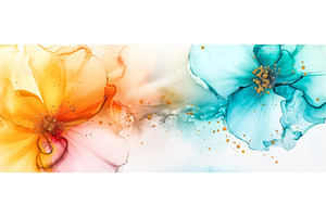 Bright Watercolor Flowers, a Nature Photo by BazziBa♥