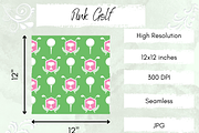 Pink Golf Seamless Pattern, a Pattern Graphic by Paper & Pattern Studio (Thumbnail 4 of 9)