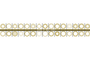 Vintage Big Set of Round Vector, a Decorative Illustration by FineArtStudio