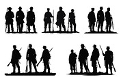 American Soldier Silhouette SVG Set, a Person Illustration by Gfx Expert Team (Thumbnail 2 of 3)
