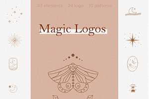 A set of magical logos
