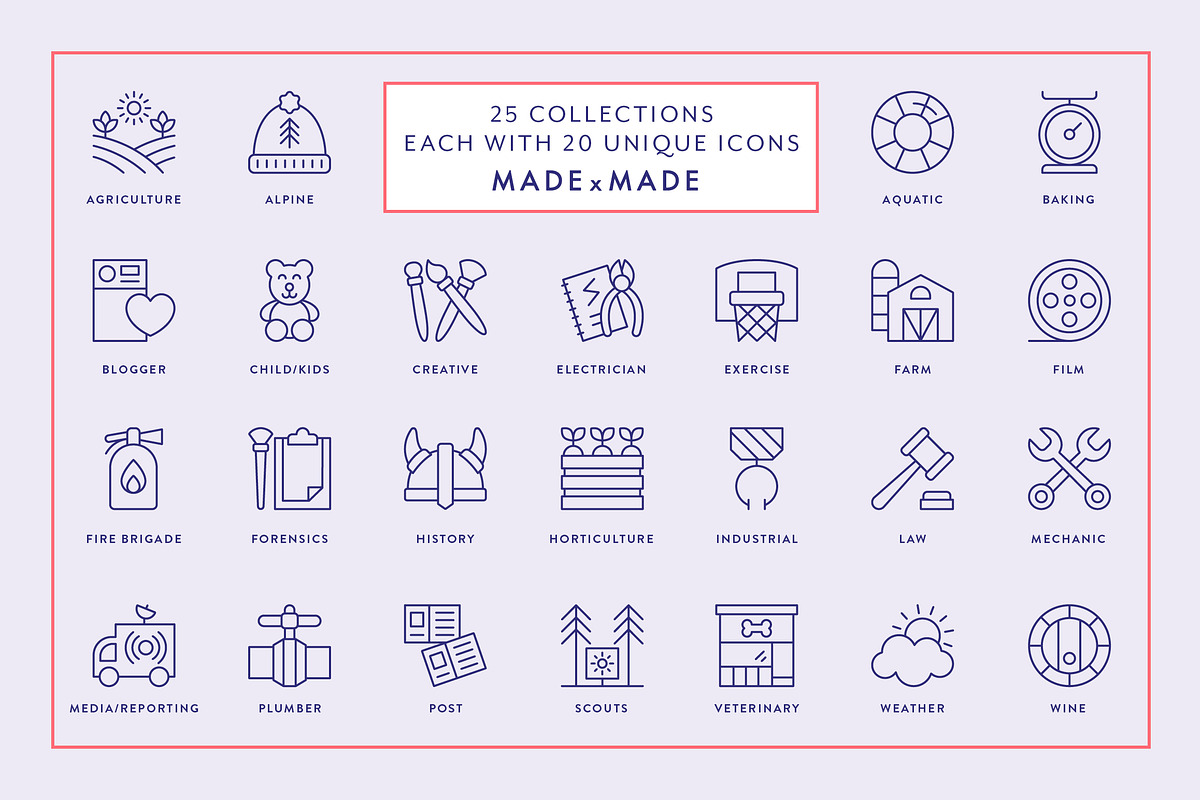 4x Mega Bundle (25% off) Line Icons, an Outline Icon by Made by Made (Photo 9 of 25)