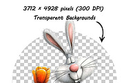 Whimsical Bunny Easter Clipart, an Illustration by one-touch (Thumbnail 15 of 15)