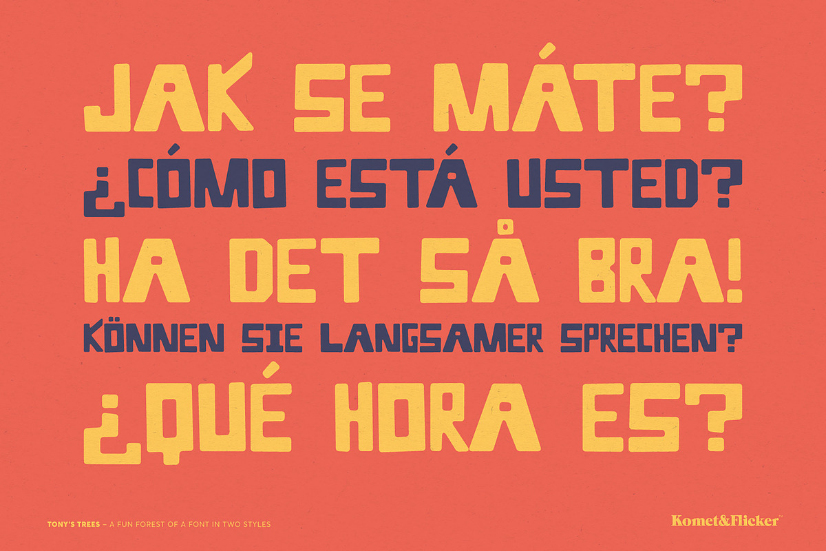 Tony's Trees - A Fun Forest Font!, a Sans Serif Font by Komet & Flicker (Photo 11 of 14)