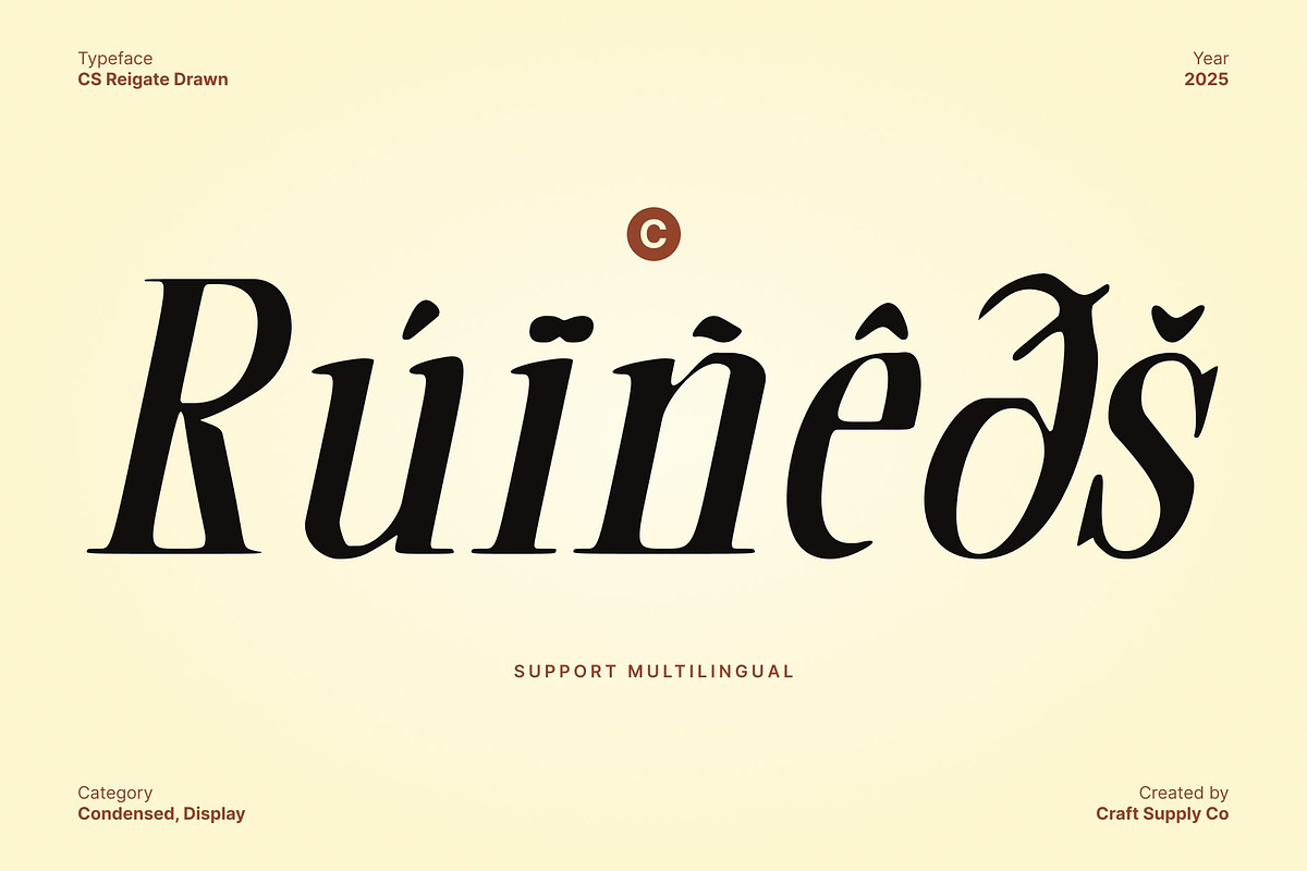 CS Reigate Drawn, a Serif Font by Craft Supply Co. (Photo 6 of 8)