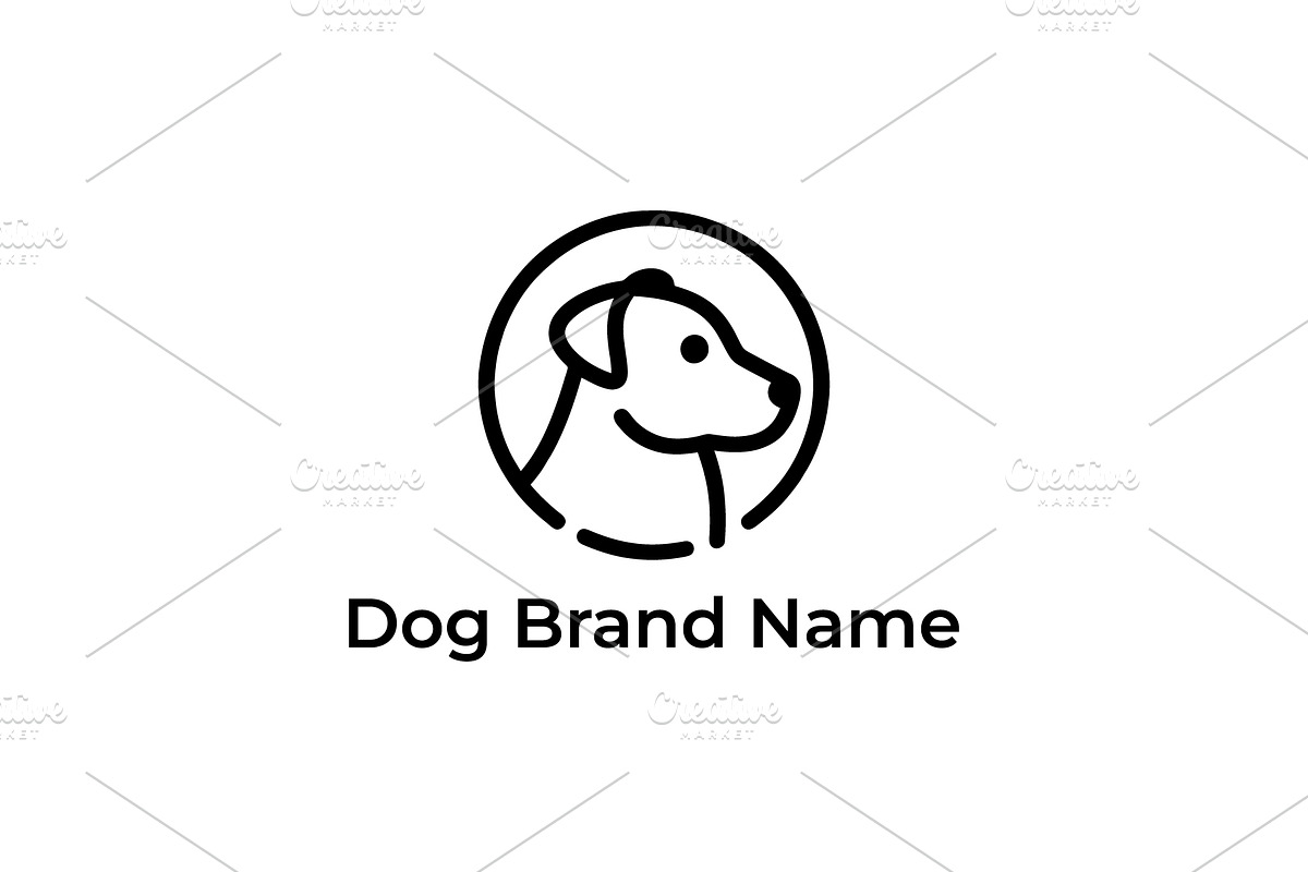 Dog profile circle vector icon, a Branding & Logo Template by Vectorium Studio (Photo 1 of 2)