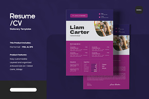 Resume/CV – Vol. 357, a Resume Template by kdadan.