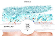 Copper Blue Summer Brush Strokes, an Illustration by Frou Fou Craft (Thumbnail 1 of 3)