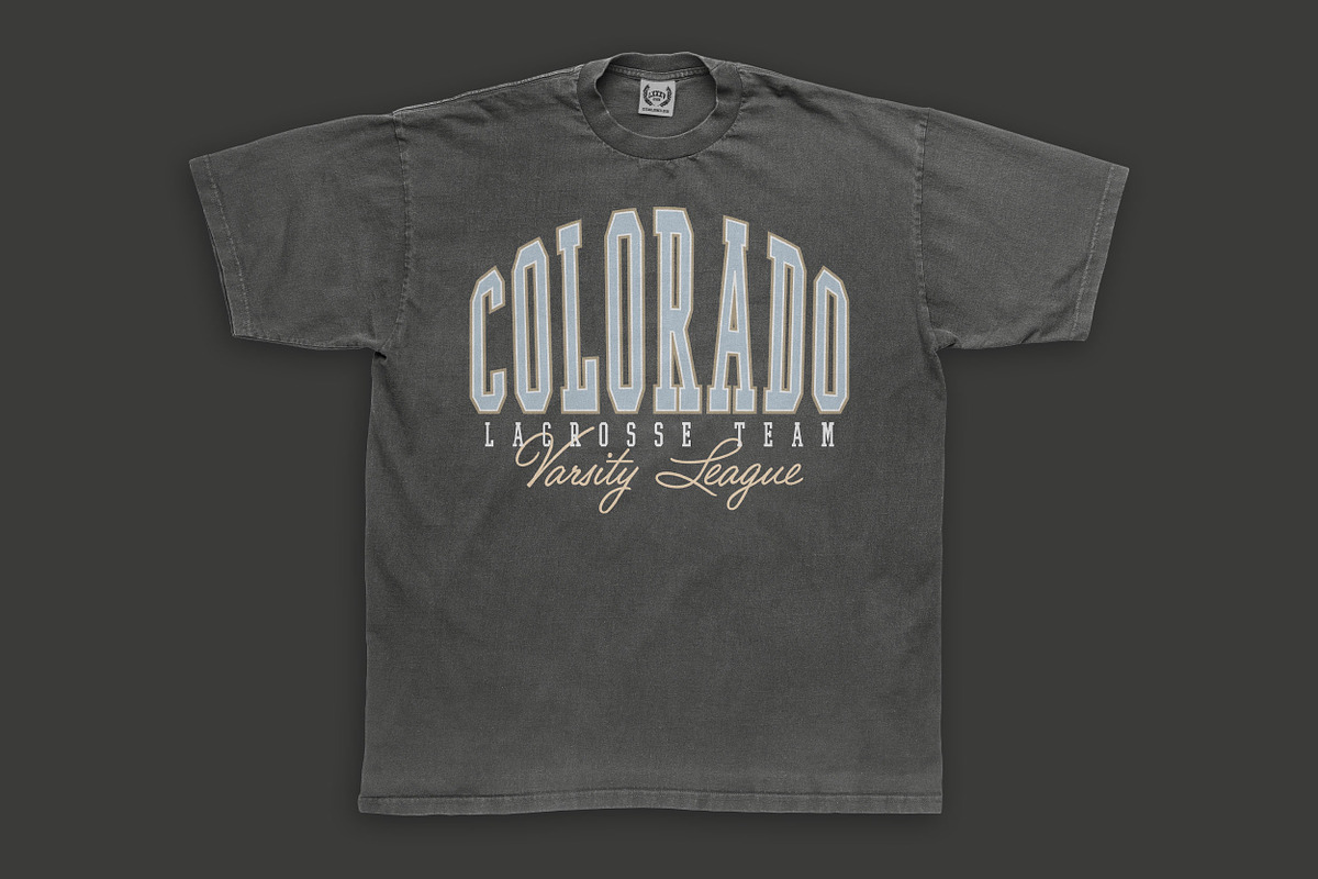 VARSITY Tee | Clothing Production, an Object Graphic by LXXXV | DSGN for Apparel (Photo 3 of 3)