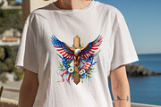 Christian Cross 4th of July USA Bow, an Illustration by SVGArt (Thumbnail 3 of 6)