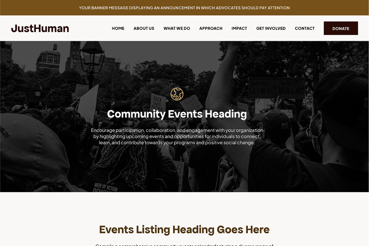 Human Rights Showit Website Template, a WordPress Template by Studio Humankind (Photo 8 of 20)