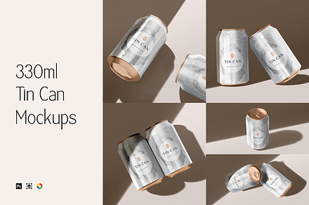 330ml Tin Can Mockups