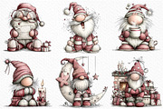 Whimsical Christmas Santa Clipart, an Illustration by Craft Nest (Thumbnail 5 of 6)