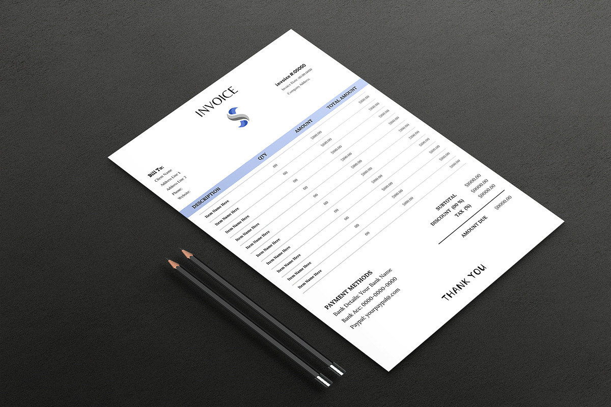 Business Invoice Template, a Stationery Template by Design Zone (Photo 2 of 3)