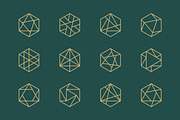Geometric Line Hexagon Logo Element, a Branding & Logo Template by Signatoro (Thumbnail 1 of 3)