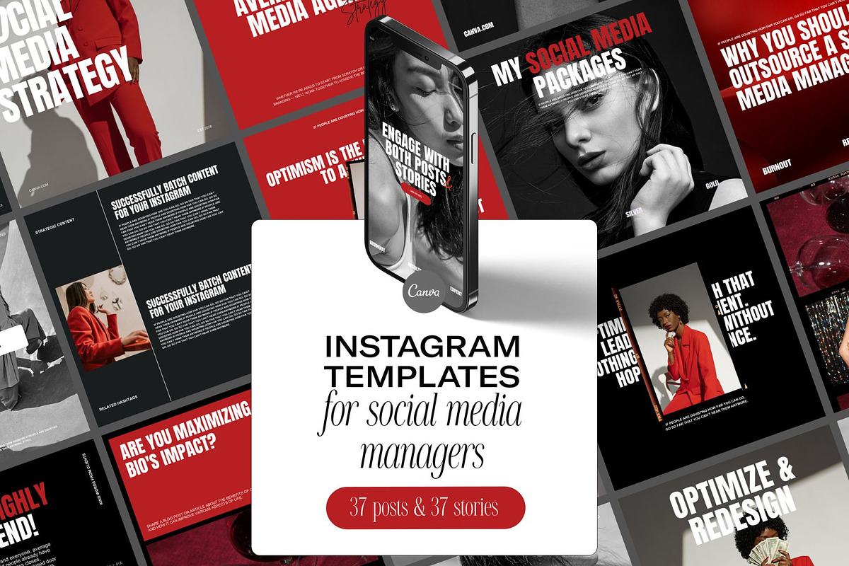 Instagram Templates Post & Stories, a Social Media Template by Digital&Chic (Photo 1 of 6)