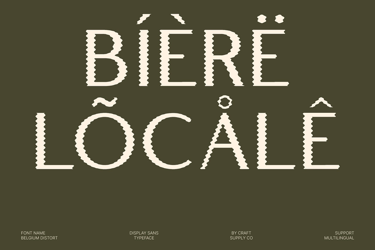 Belgium Distort, a Sans Serif Font by Craft Supply Co. (Photo 7 of 8)