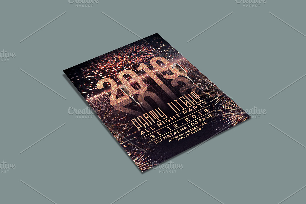 New Year Party Flyer, a Flyer Template by Flyer Arts (Photo 3 of 4)