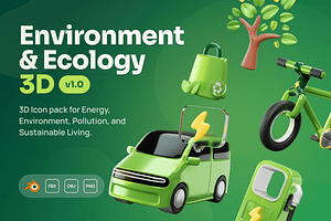 Greeny Environment & Ecology 3D Icon