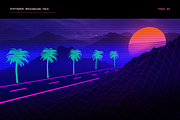 Synthwave Retrowave Background Pack, a Templates & Theme by dennybusyet (Thumbnail 10 of 14)