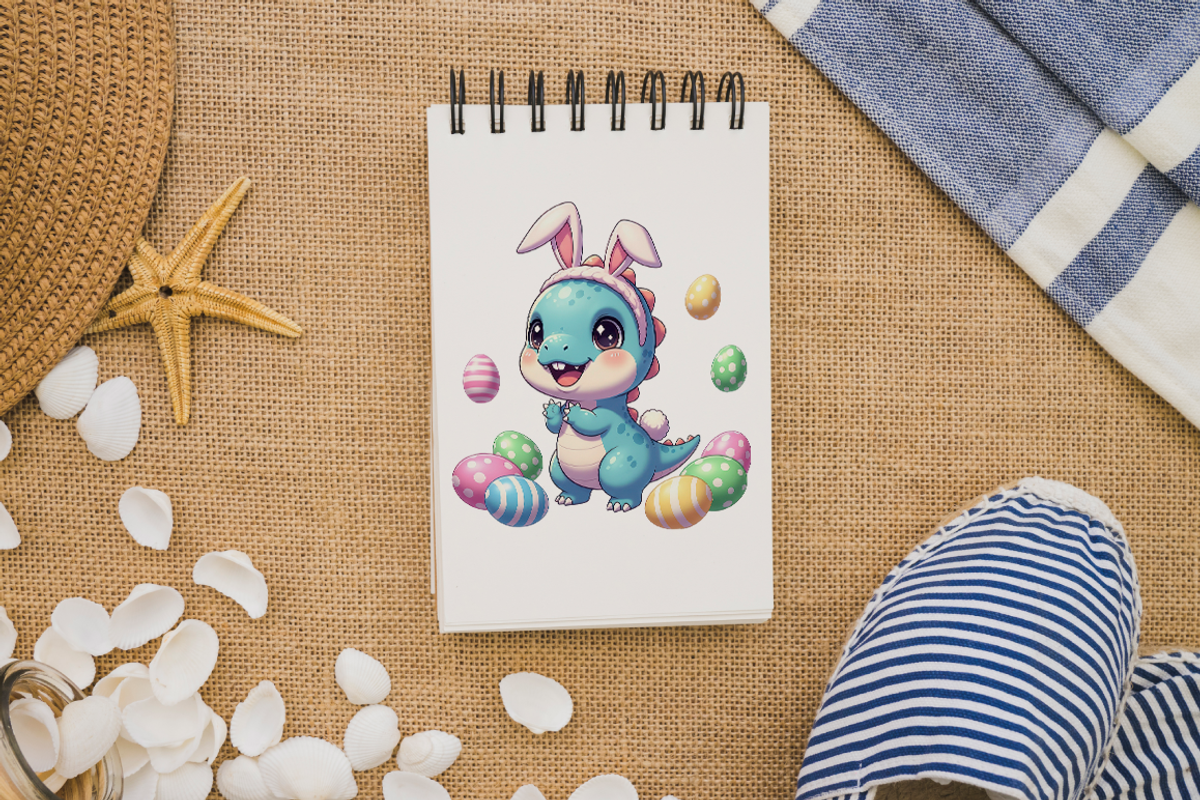 Cute Easter T-Rex Dinosaur PNG., an Animal Illustration by KennedyStudio (Photo 4 of 5)